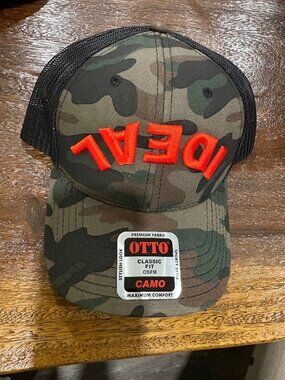 OTTO Classic Fit Camouflage Upside Down IDEAL Orange trucker baseball hat cap